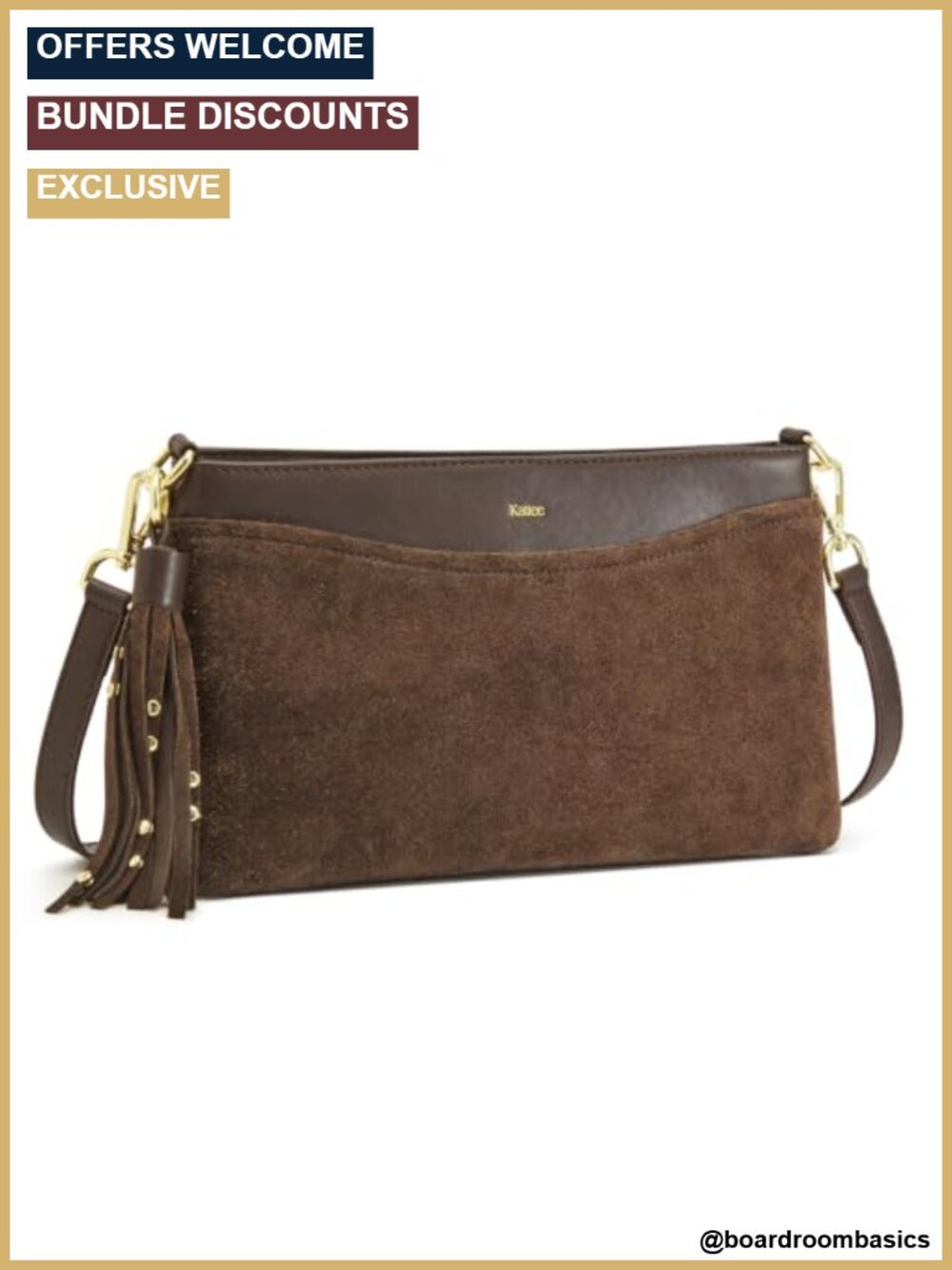 Genuine Suede Leather Crossbody Bag Adjustable Removable Strap